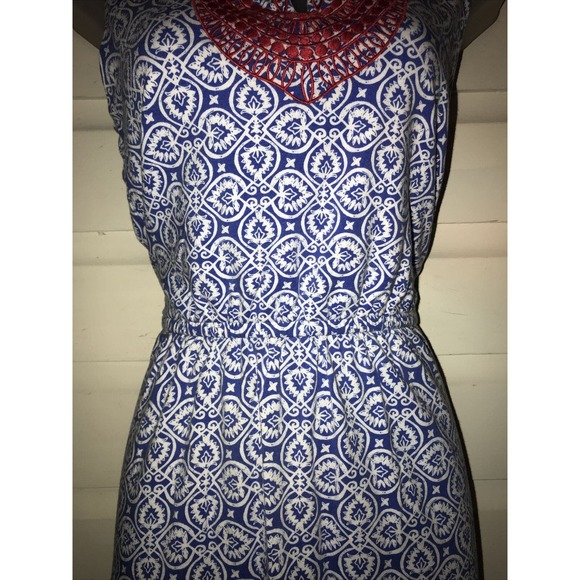 Vineyard Vines Cotton Blend Embroidered Sleeveless Shift Dress Size S - Picture 4 of 7